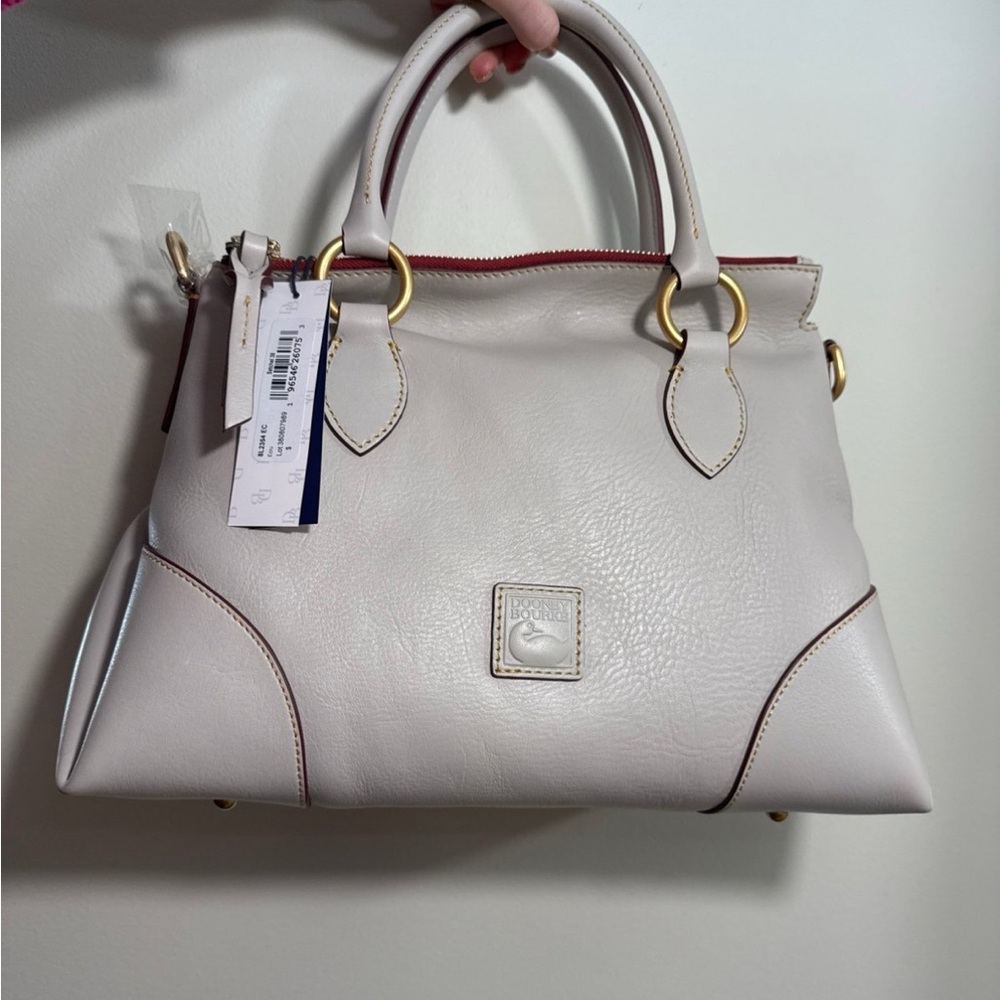 NWT Dooney & Bourke Florentine Satchel 38 Ecru Cream - Picture 8 of 8